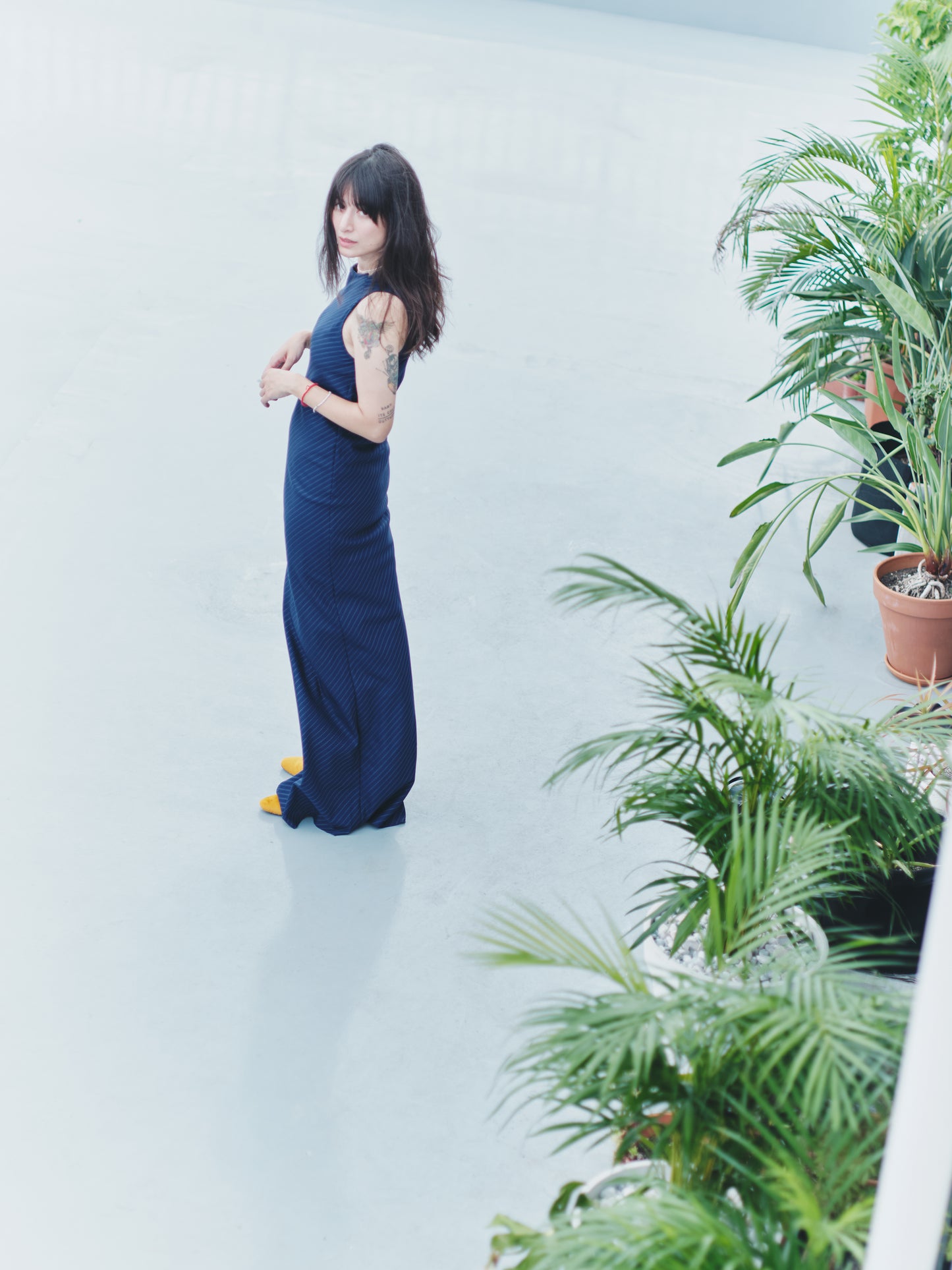 BIAS DRESS STRIPE