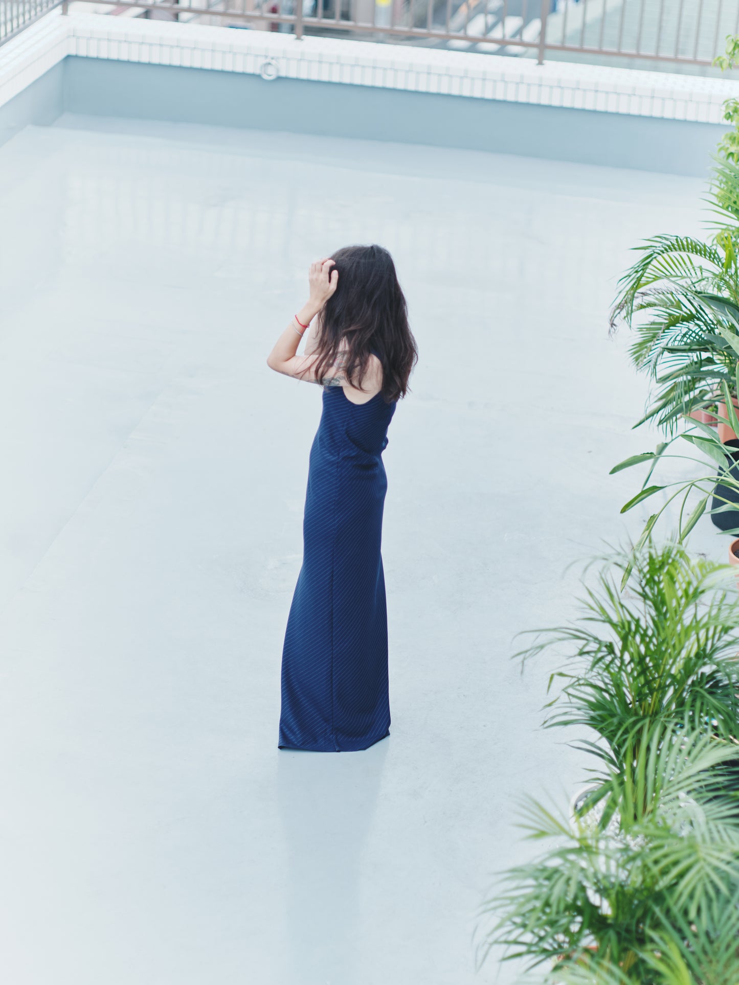 BIAS DRESS STRIPE