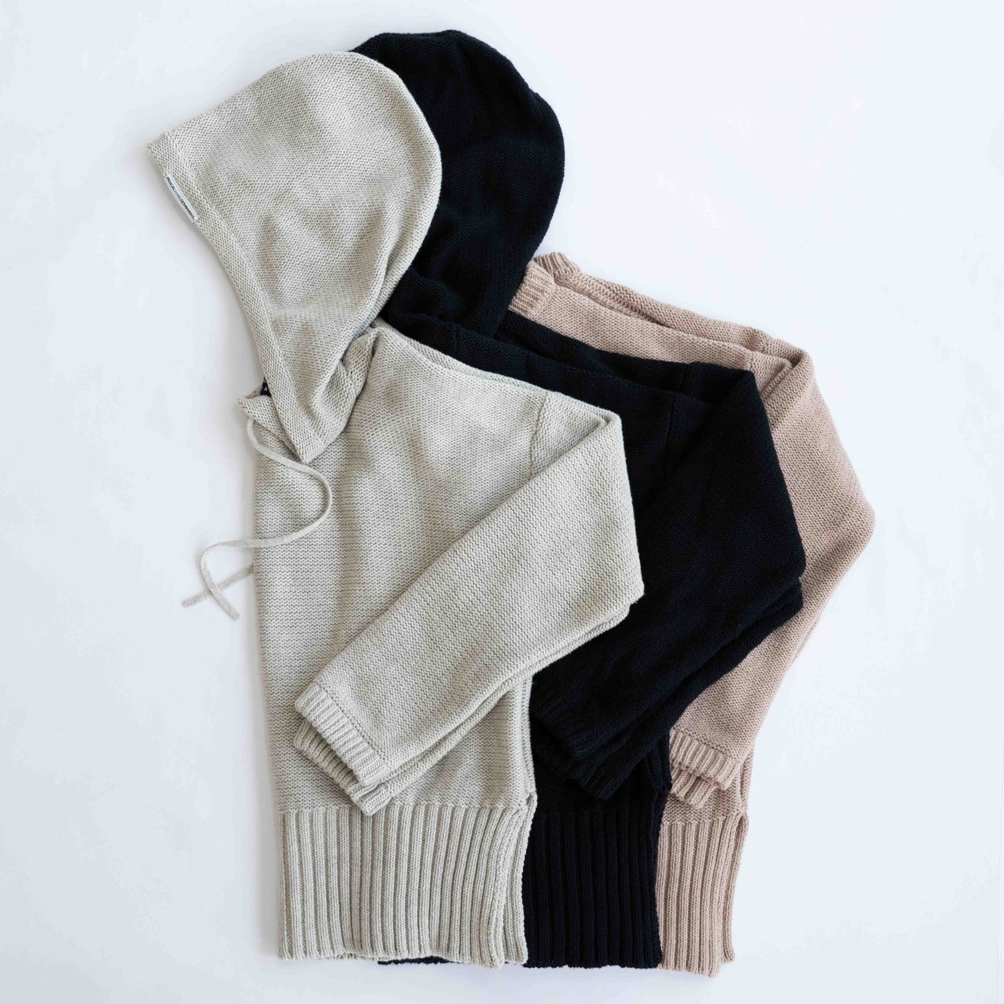 COTTON CASHMERE KNIT HOODIE