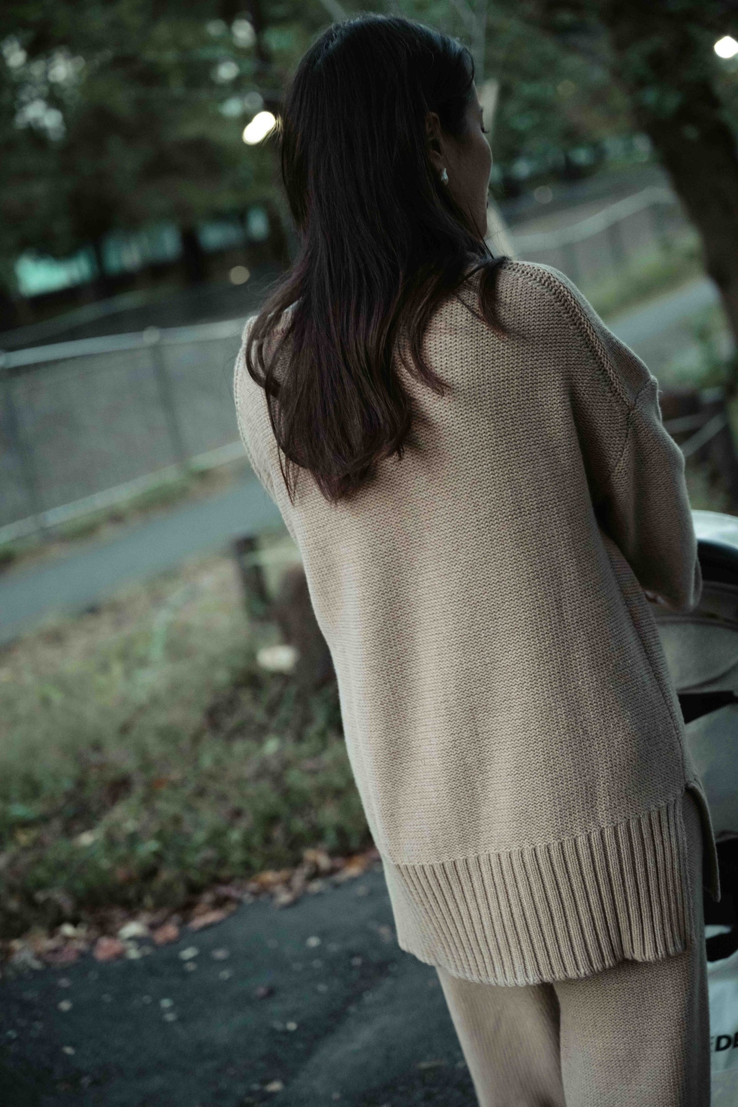 COTTON CASHMERE KNIT CREWNECK