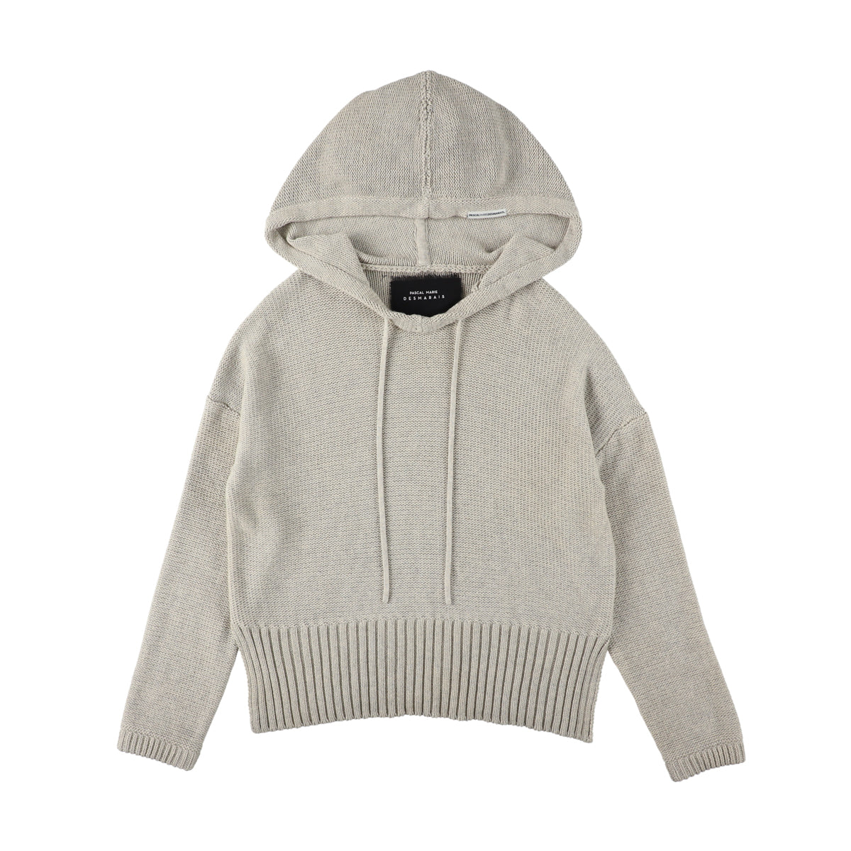 COTTON CASHMERE KNIT HOODIE